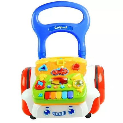 Interaktyvus stumdukas-vaikštynė su nuimamu skydeliu