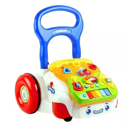 Interaktyvus stumdukas-vaikštynė su nuimamu skydeliu