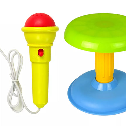 Vargonų klaviatūra Kėdė Mikrofonas Mėlynas