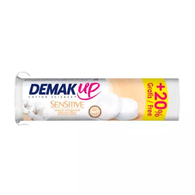 Demak Up Sensitive Makiažo Valiklio Diskeliai 72 Vnt.