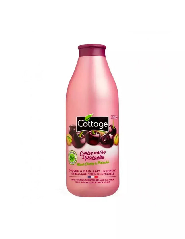 Cottage Drėkinantis kreminis dušo gelis Juodųjų vyšnių ir pistacijų 750ml