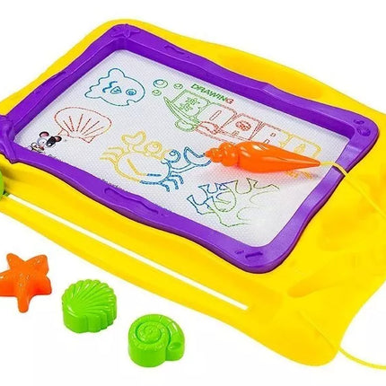 Lenta su antspaudais ir spalvingu fonu