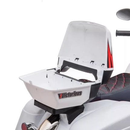 Triratis akumuliatorinis motociklas Goldwing, baltas