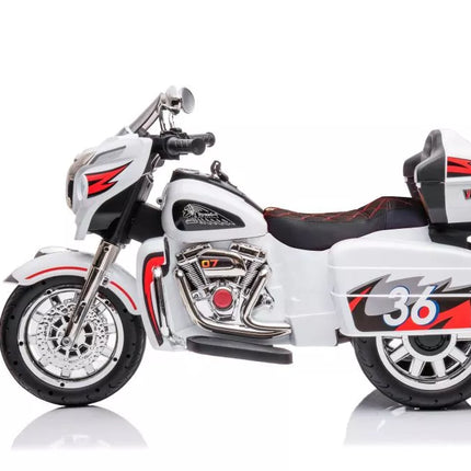 Triratis akumuliatorinis motociklas Goldwing, baltas