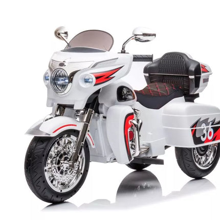 Triratis akumuliatorinis motociklas Goldwing, baltas