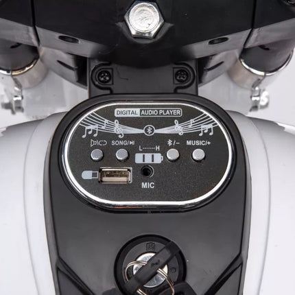 Triratis akumuliatorinis motociklas Goldwing, baltas