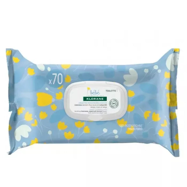 Klorane Baby 70 Švelnūs valymo servetėlės