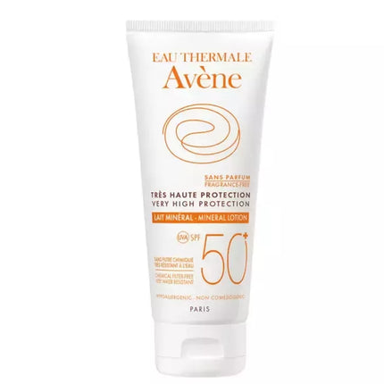 Avene Labai didelės apsaugos mineralinis pienelis SPF 50+ 100 ml
