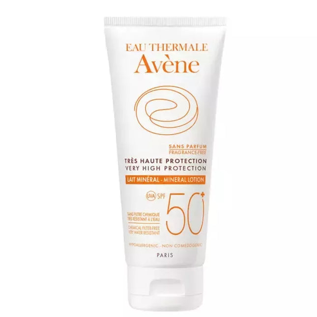 Avene Labai didelės apsaugos mineralinis pienelis SPF 50+ 100 ml