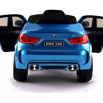 BMW X6 mėlynos spalvos – elektrinis vaikiškas automobilis