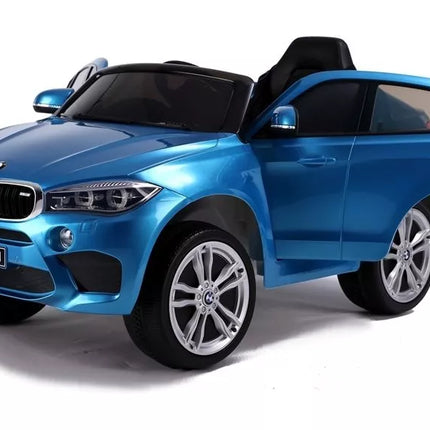 BMW X6 mėlynos spalvos – elektrinis vaikiškas automobilis