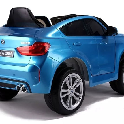 BMW X6 mėlynos spalvos – elektrinis vaikiškas automobilis