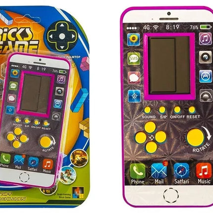 Elektroninis žaidimas Tetris rožinis telefonas