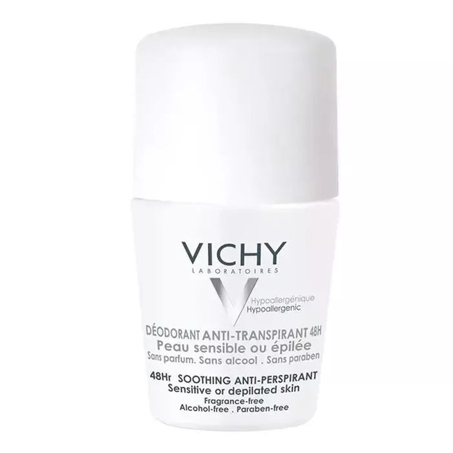 Vichy 48 val. antiperspirantinis rutulinis dezodorantas jautriai odai 50ml