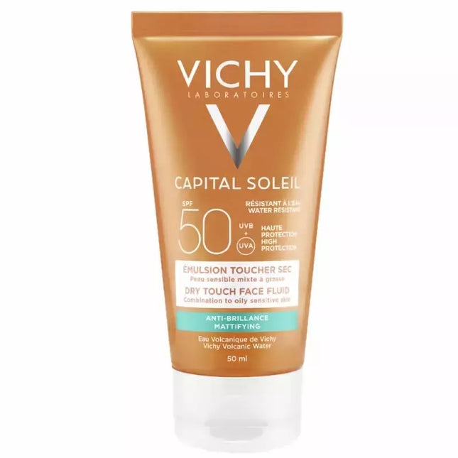 Vichy Capital Soleil Matifikuojantis veido fluidas su SPF50 apsauga ir "Dry Touch" efektu, 50 ml