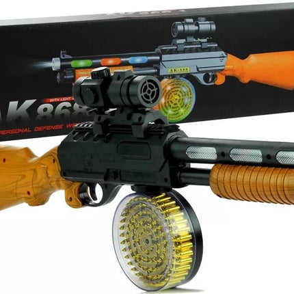 Automatinis ginklas AK 868-1 Šviečia ir groja, 60 cm