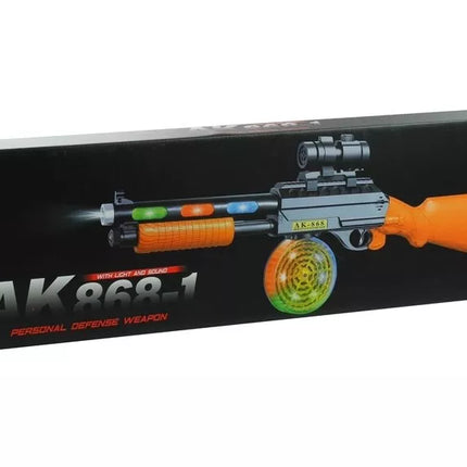 Automatinis ginklas AK 868-1 Šviečia ir groja, 60 cm