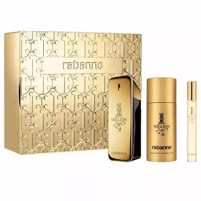 Paco Rabanne 1 Million Tualetinis Vanduo Purškiklis 100ml Rinkinys 3 Vnt.