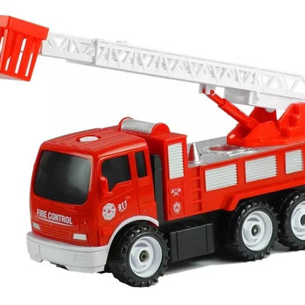 Išardomasis gaisrinės gelbėjimo sunkvežimis, mažasis mechanikas, ratų veržliaraktis, atsuktuvas