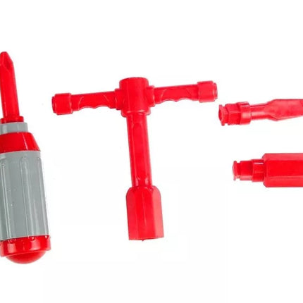 Išardomasis gaisrinės gelbėjimo sunkvežimis, mažasis mechanikas, ratų veržliaraktis, atsuktuvas