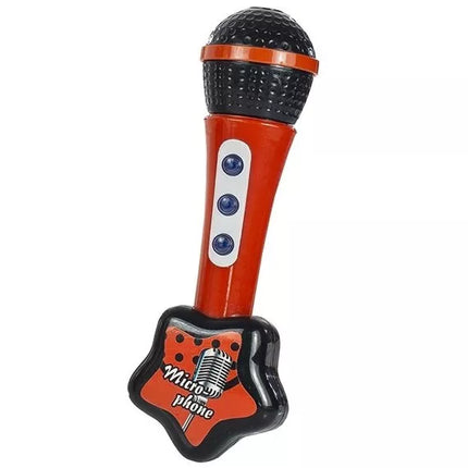 Elektrinė Gitara Mikrofonas Stygos Raudonos