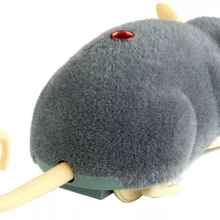 Didelis RC peliukas žaislas ant ratų pilkas - iškrėskite pokštą