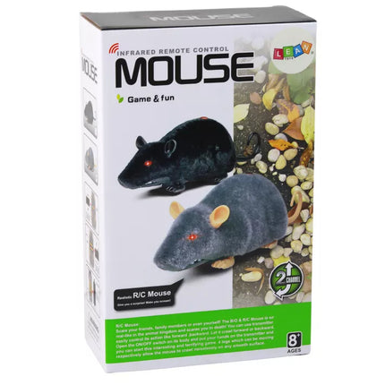 Didelis RC peliukas žaislas ant ratų pilkas - iškrėskite pokštą