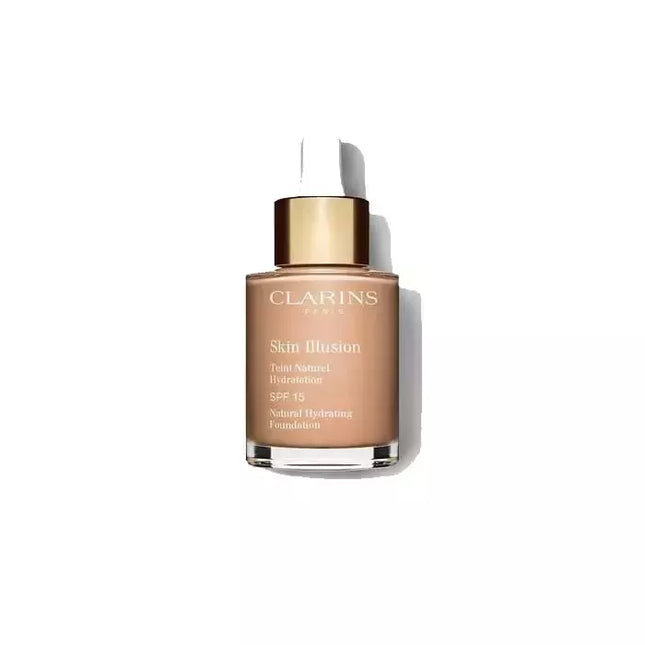 Clarins "Oda" drėkinamasis makiažo pagrindas su SPF 15, 109 Kviečių spalvos, 30ml
