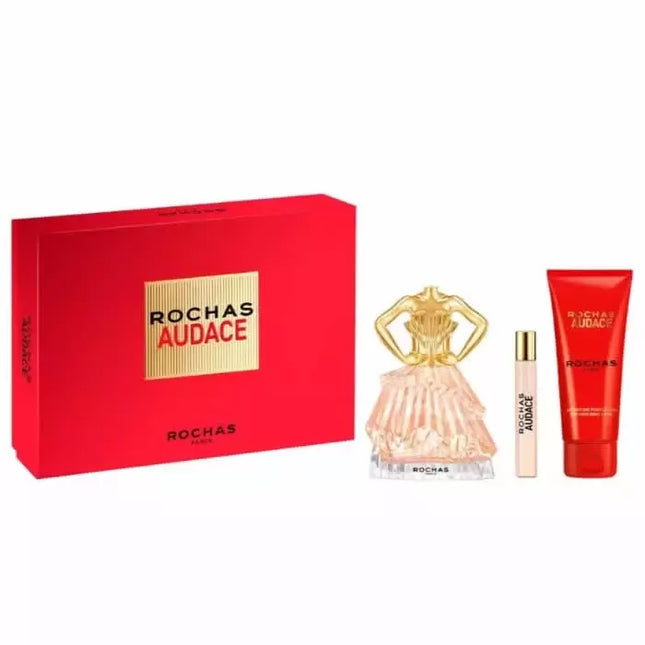 Rochas Audace Eau De Parfum purškalas 90ml rinkinys 3 vnt.