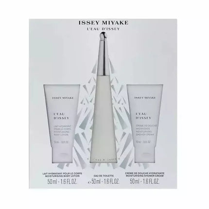 ISSEY MIYAKE L&#39;Eau D&#39;Issey Tualetinis Vanduo Purškiklis 50ml Rinkinys 3 Vnt.