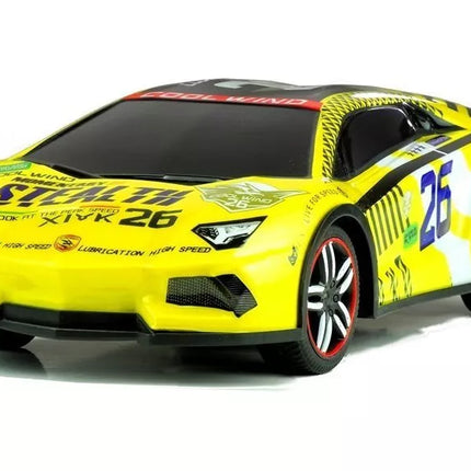 Nuotoliniu būdu valdomas sportinis automobilis R/C nuotolinis geltonas