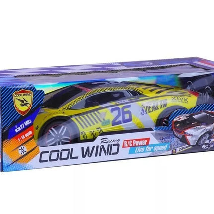 Nuotoliniu būdu valdomas sportinis automobilis R/C nuotolinis geltonas