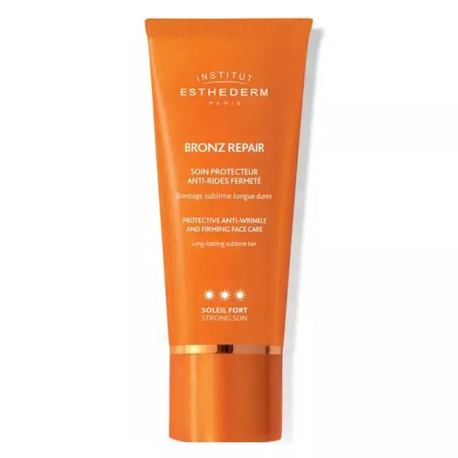 Institut Esthederm Bronz Repair Apsauginis, nuo raukšlių ir stangrinantis, švelnus kremas stipriai saulei, 50 ml