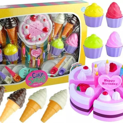 Didelis gimtadienio rinkinys Gimtadienio servisas Gimtadienio tortas 32 elementai