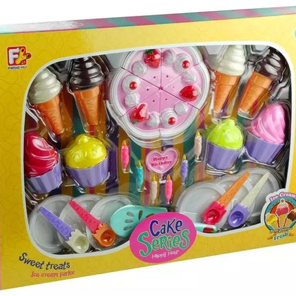 Didelis gimtadienio rinkinys Gimtadienio servisas Gimtadienio tortas 32 elementai