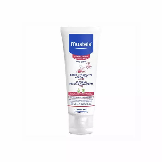 Mustela Drėkinamasis raminamasis kremas labai jautriai odai, 40 ml
