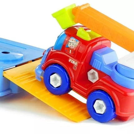 Transporto priemonių rinkinys Policijos Gaisrinė Automobilių transportavimo priekaba Atsukama