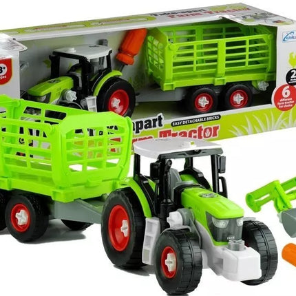 Surenkamas traktorius su atidaroma priekaba, 43 cm