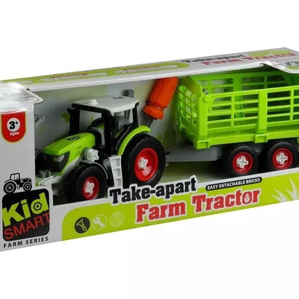 Surenkamas traktorius su atidaroma priekaba, 43 cm