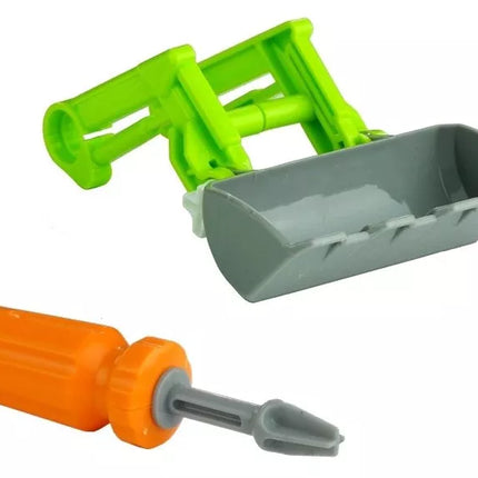 Surenkamas traktorius su atidaroma priekaba, 43 cm