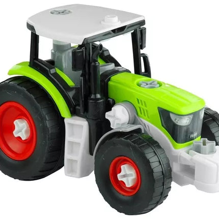 Surenkamas traktorius su atidaroma priekaba, 43 cm