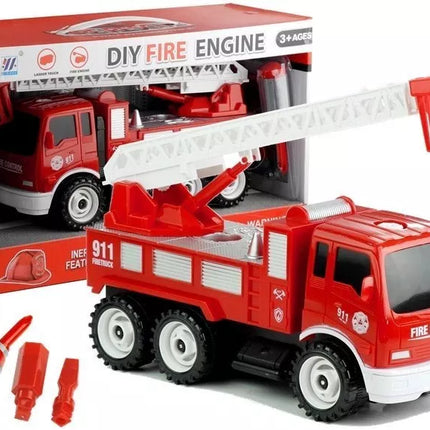 Gaisrinė mašina atsukamam nusileidimo takui + įrankiai