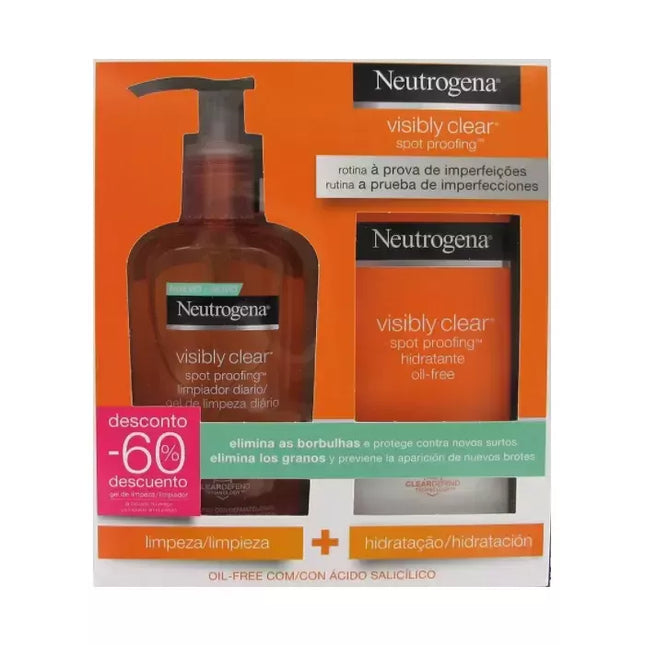 Neutrogena Visibly Clear Dieninis prausiklis 200ml Rinkinys 2 vnt.