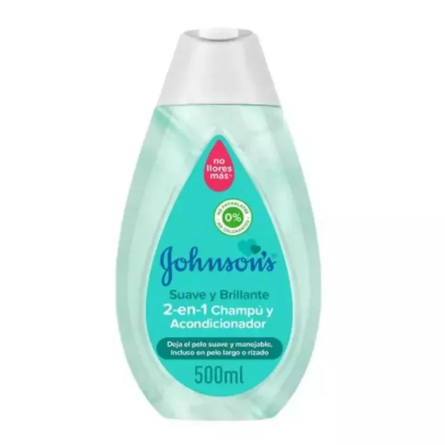 Johnson&#039;s Minkšti ir blizgūs 2in1 šampūnas ir kondicionierius 500ml
