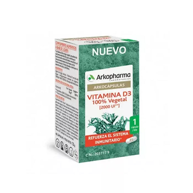 Arkocapsulas Vitamin D3 45 Kapsulės