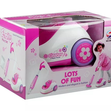 Rožinis realistiškas dulkių siurblys, 2 antgaliai