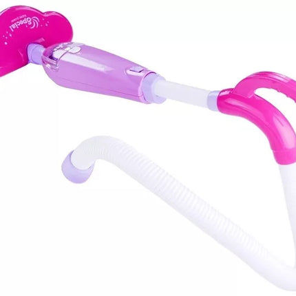 Rožinis realistiškas dulkių siurblys, 2 antgaliai