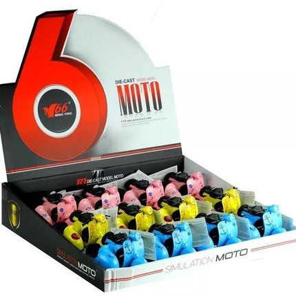 Žaislinis motociklas 3 spalvų, važiuoja, šviečia, žaidimas 1:14