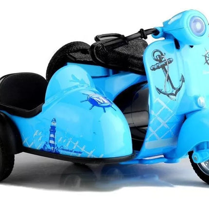 Žaislinis motociklas 3 spalvų, važiuoja, šviečia, žaidimas 1:14