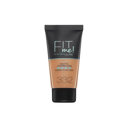 Maybelline Fit Me Matinis + Poras mažinantis makiažo pagrindas 332 Golden Caramel 30ml